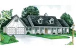 Cape Cod Style Home With Twin Dormers And A Covered Front Porch