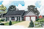 Traditional House Plan Front of Home - Bunch Hollow Country Home 092D-0020 - Search House Plans and More