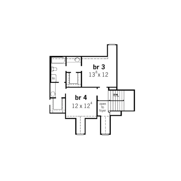 Ranch House Plan Second Floor - Harlow Hill Traditional Home 092D-0042 - Search House Plans and More