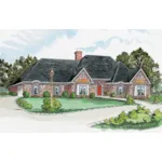 Traditional Style Ranch With Brick And Bay Windows Topped With Copper Roofs