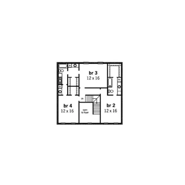 Georgian House Plan Second Floor - Loudoun Hill Georgian Style Home 092D-0053 - Shop House Plans and More