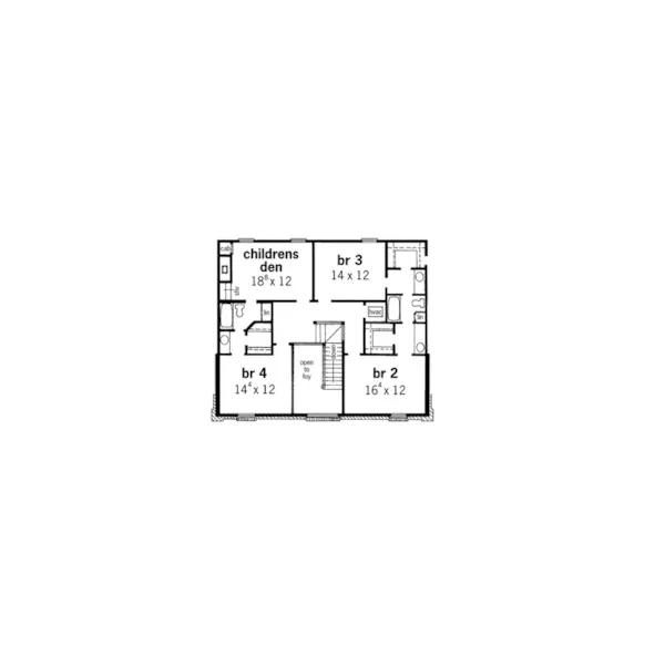 Plantation House Plan Second Floor - Welmering Hill Luxury Home 092D-0058 - Shop House Plans and More