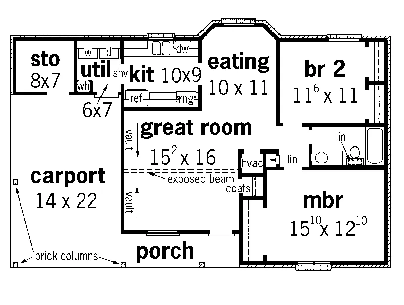 Country House Plan First Floor - Foxford Ranch Home 092D-0060 - Search House Plans and More