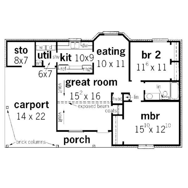 Country House Plan First Floor - Foxford Ranch Home 092D-0060 - Search House Plans and More