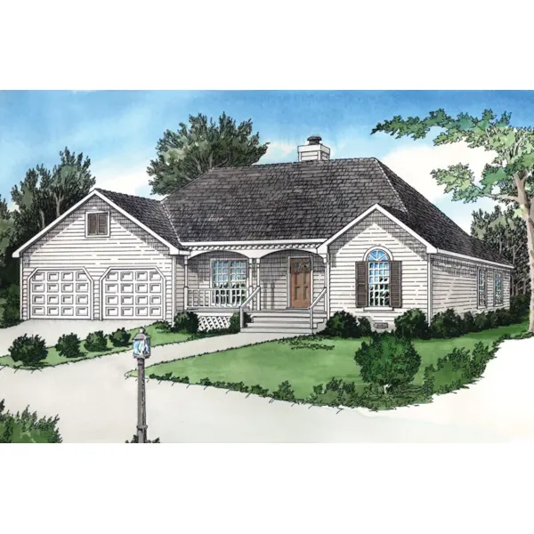 Country House Plan Front of Home - Hixonhill Country Home 092D-0064 - Search House Plans and More