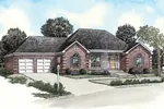 Traditional Brick Ranch Has Decorative Corner Quoins For Great Curb Appeal