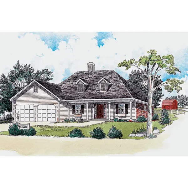 Country House Plan Front of Home - Hampden Pond Traditional Home 092D-0085 - Search House Plans and More