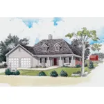 Country House Plan Front of Home - Hampden Pond Traditional Home 092D-0085 - Search House Plans and More