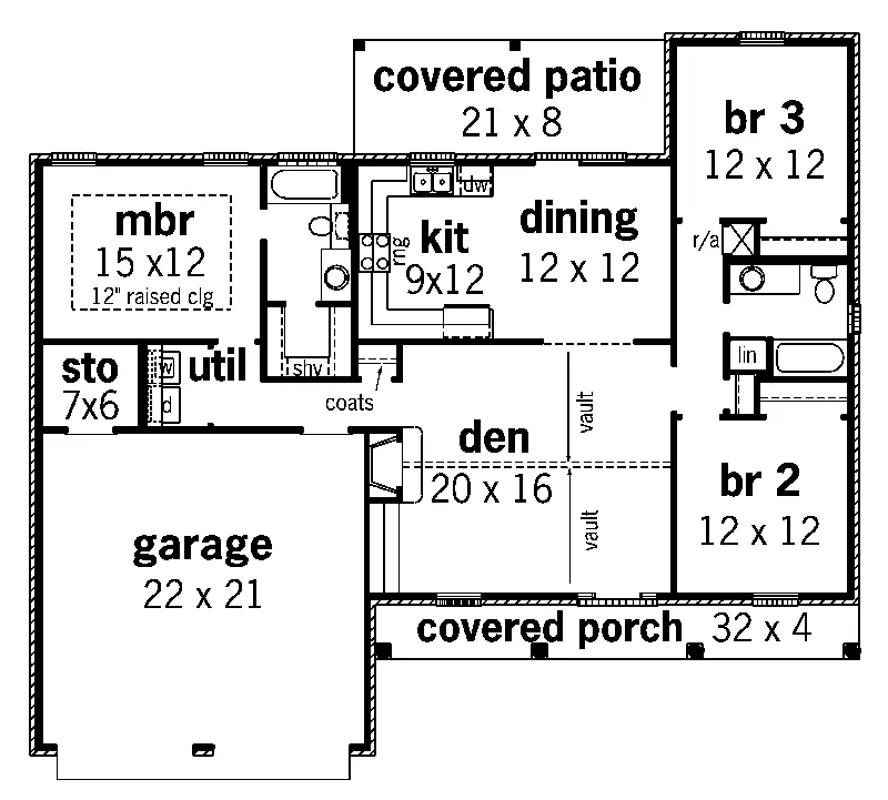 Ranch House Plan First Floor - Pallestra Country Ranch Home 092D-0090 - Shop House Plans and More