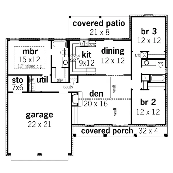 Ranch House Plan First Floor - Pallestra Country Ranch Home 092D-0090 - Shop House Plans and More