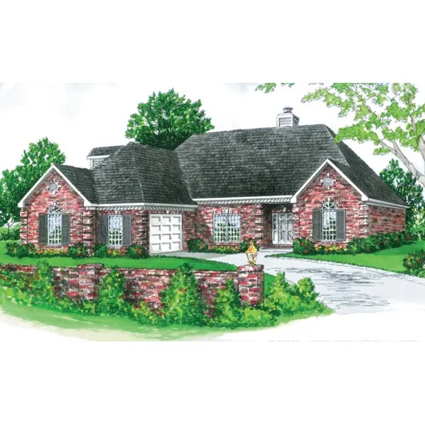 Ranch House Plan Front of Home - Caprice Park Ranch Home 092D-0103 - Search House Plans and More