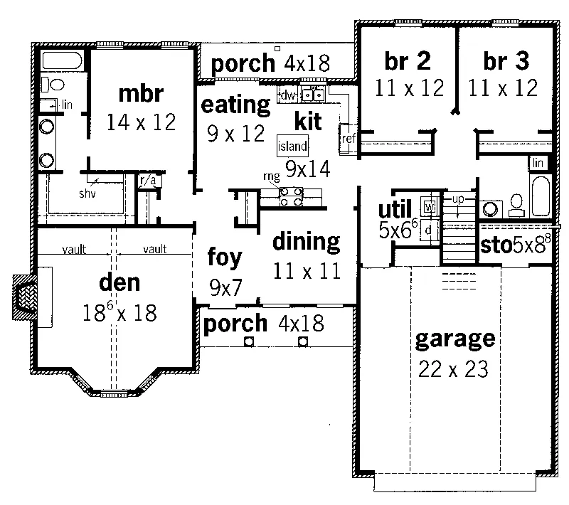 European House Plan First Floor - Seymour Park Traditional Home 092D-0104 - Shop House Plans and More