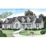 Classic Country Style Ranch With Prominent Arched Window In Front