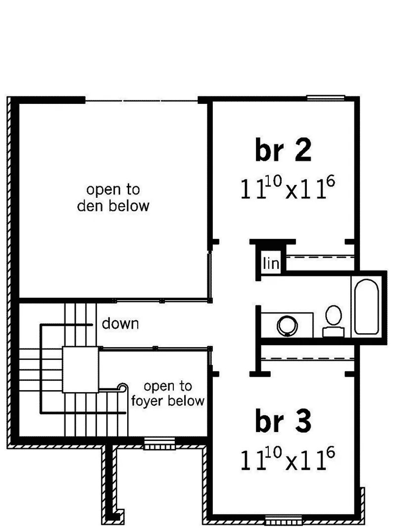 Country French House Plan Second Floor - Falcon View French Country Home 092D-0128 - Search House Plans and More