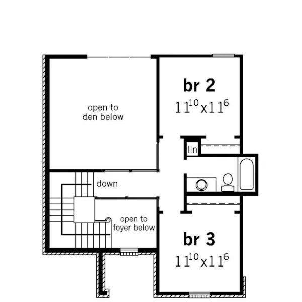 Country French House Plan Second Floor - Falcon View French Country Home 092D-0128 - Search House Plans and More