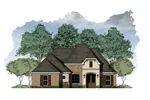 Simple Country French Design Ranch With Hip Roof Design