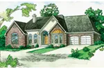 Traditional House Plan Front of Home - Hennet Traditional Home 092D-0169 - Search House Plans and More