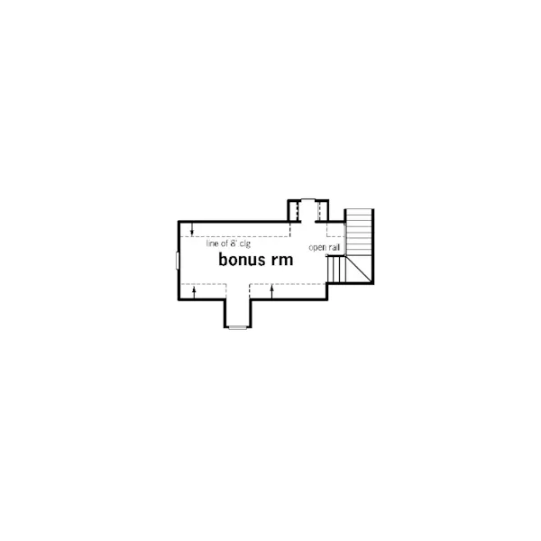 Country House Plan Bonus Room - Claycrest Ranch Home 092D-0171 - Search House Plans and More