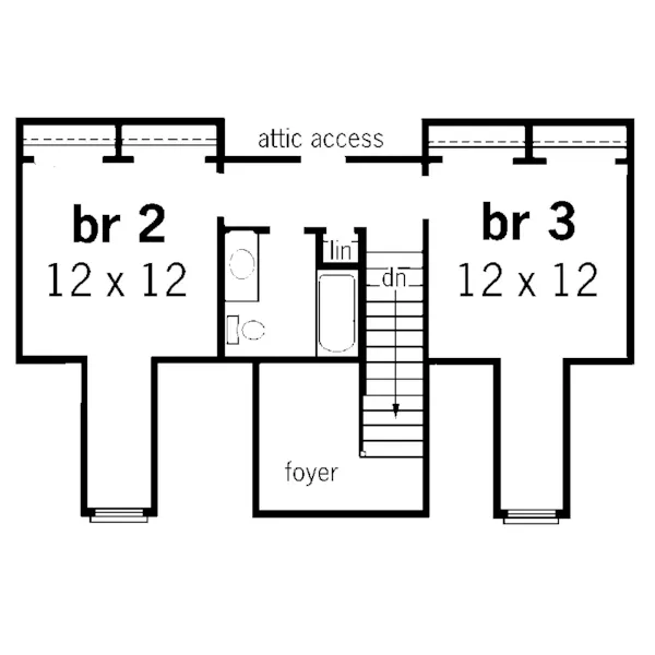 Contemporary House Plan Second Floor - Highmont Country Home 092D-0172 - Search House Plans and More