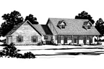 Traditional House Plan Front of Home - Hopill Traditional Home 092D-0173 - Search House Plans and More