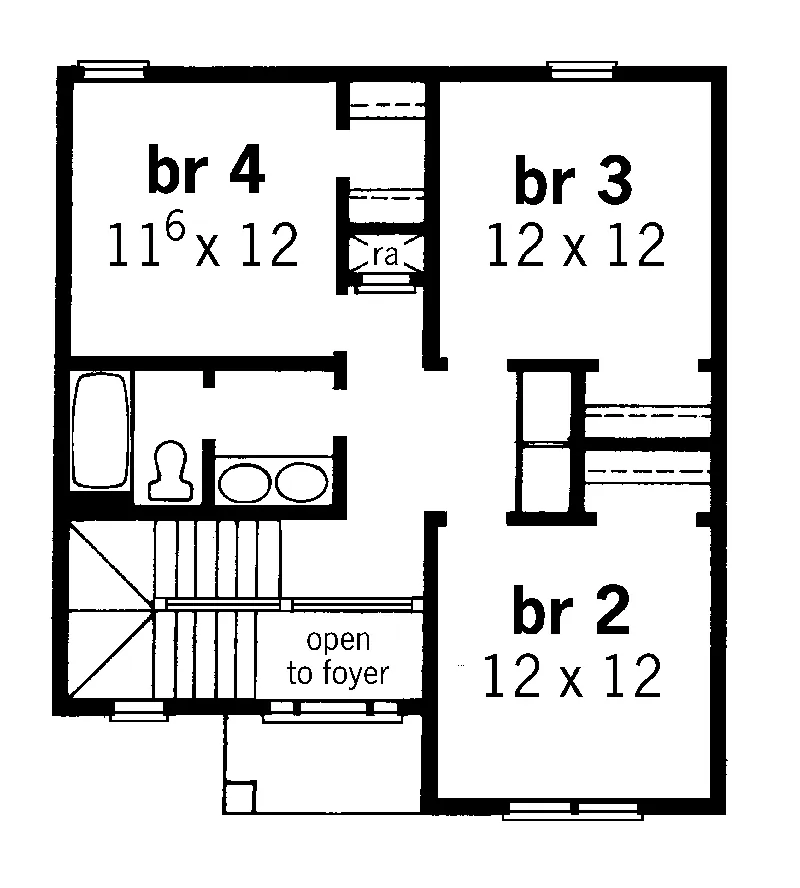 European House Plan Second Floor - Framingham European Home 092D-0178 - Search House Plans and More