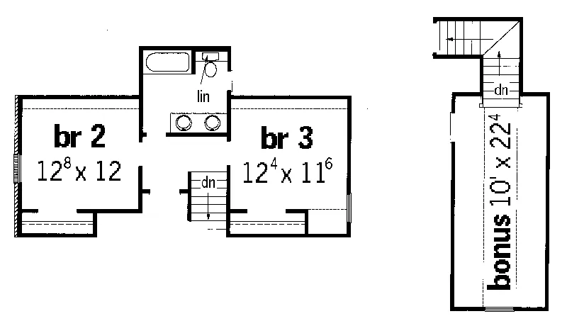 Traditional House Plan Second Floor - Doddridge Traditional Home 092D-0190 - Search House Plans and More
