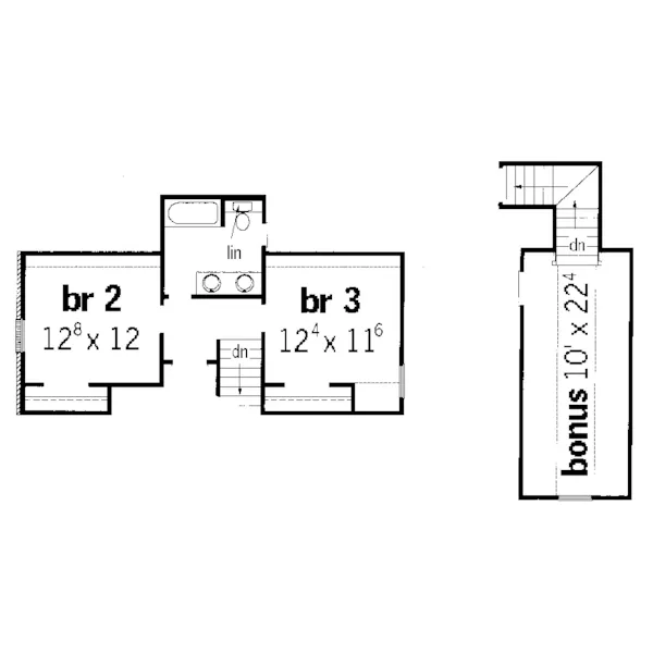 Traditional House Plan Second Floor - Doddridge Traditional Home 092D-0190 - Search House Plans and More