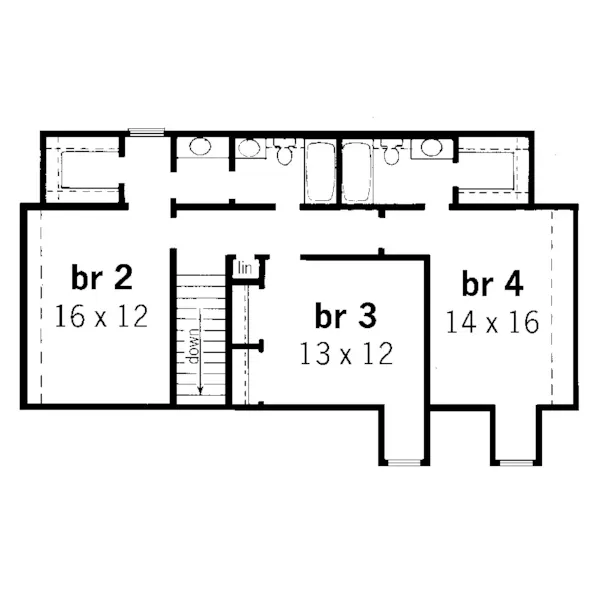 European House Plan Second Floor - La Chateau Country French Home 092D-0199 - Shop House Plans and More