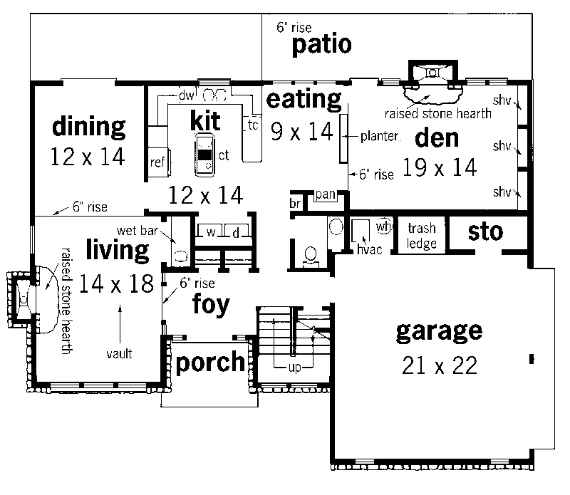 Rustic House Plan First Floor - Teakwood Manor Rustic Home 092D-0204 - Shop House Plans and More