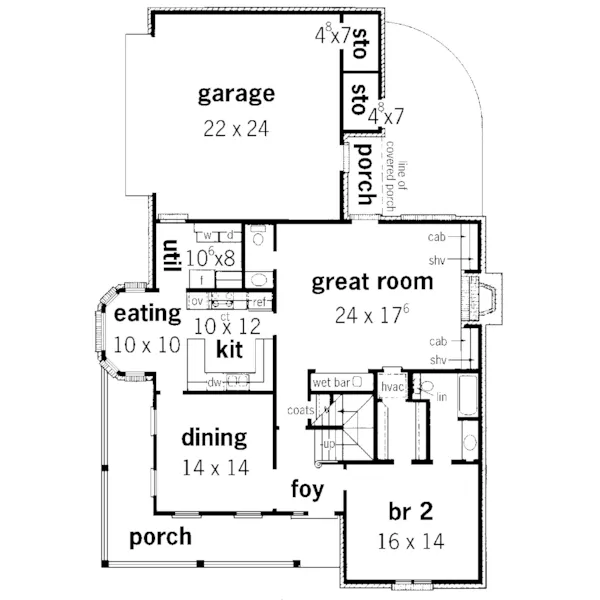 Country House Plan First Floor - Wexford Woods Country Home 092D-0212 - Shop House Plans and More