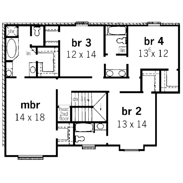 European House Plan Second Floor - Runningridge European Home 092D-0219 - Shop House Plans and More