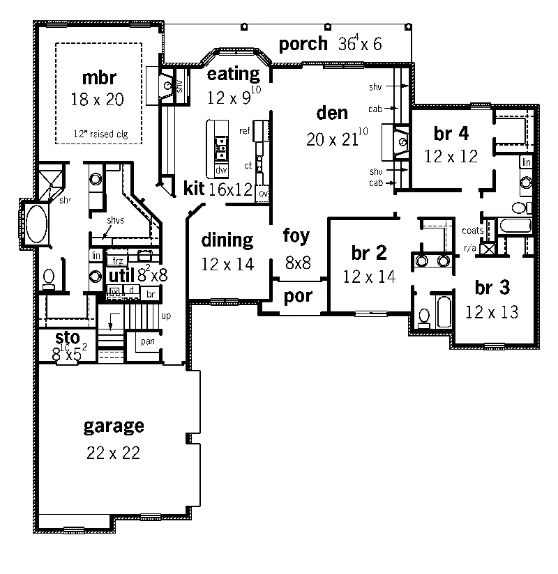 Country French House Plan First Floor - Friedrich Farm Country Home 092D-0223 - Search House Plans and More