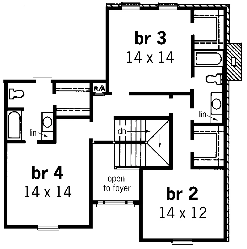 European House Plan Second Floor - Plandome Heights European Home 092D-0225 - Shop House Plans and More