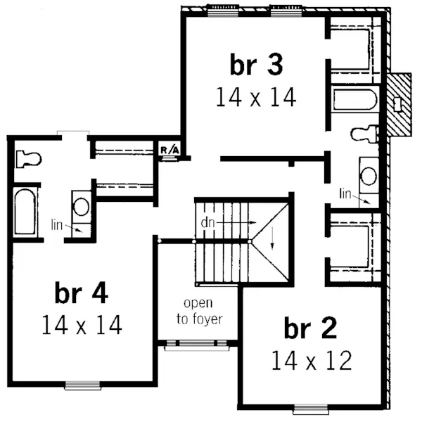 European House Plan Second Floor - Plandome Heights European Home 092D-0225 - Shop House Plans and More