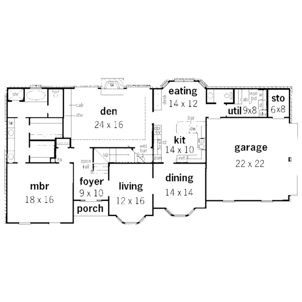 European House Plan First Floor - Van Crest European Home 092D-0226 - Shop House Plans and More