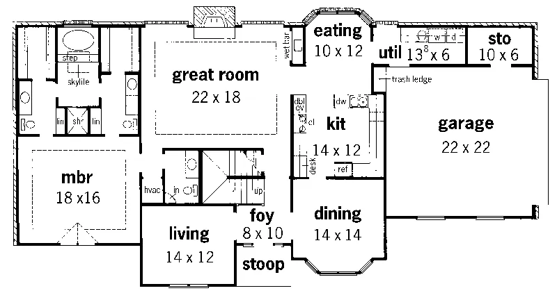 European House Plan First Floor - Oakmont Ridge European Home 092D-0229 - Shop House Plans and More