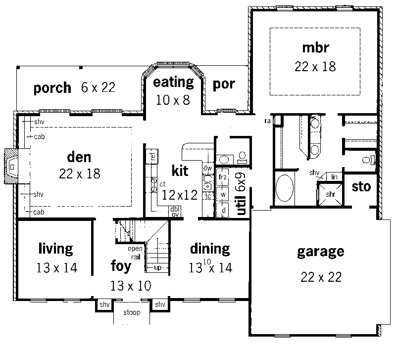 European House Plan First Floor - Caelen European Home 092D-0234 - Search House Plans and More