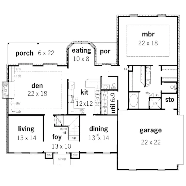 European House Plan First Floor - Caelen European Home 092D-0234 - Search House Plans and More