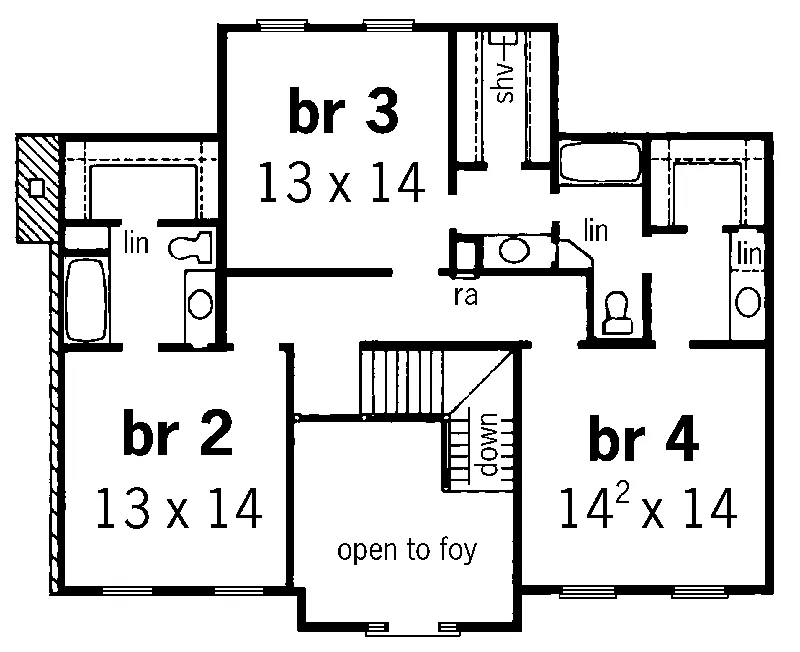 European House Plan Second Floor - Caelen European Home 092D-0234 - Search House Plans and More