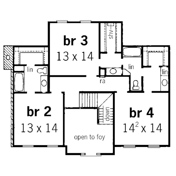 European House Plan Second Floor - Caelen European Home 092D-0234 - Search House Plans and More