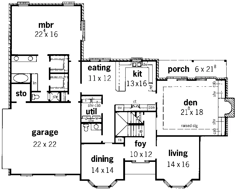 European House Plan First Floor - Burwick European Home 092D-0235 - Search House Plans and More