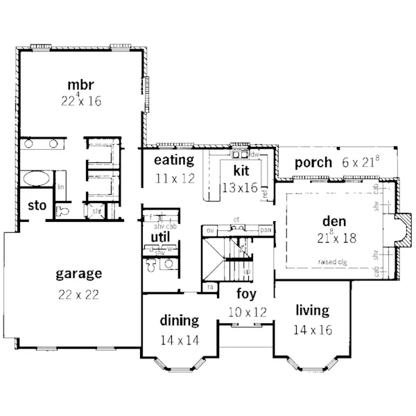 European House Plan First Floor - Burwick European Home 092D-0235 - Search House Plans and More