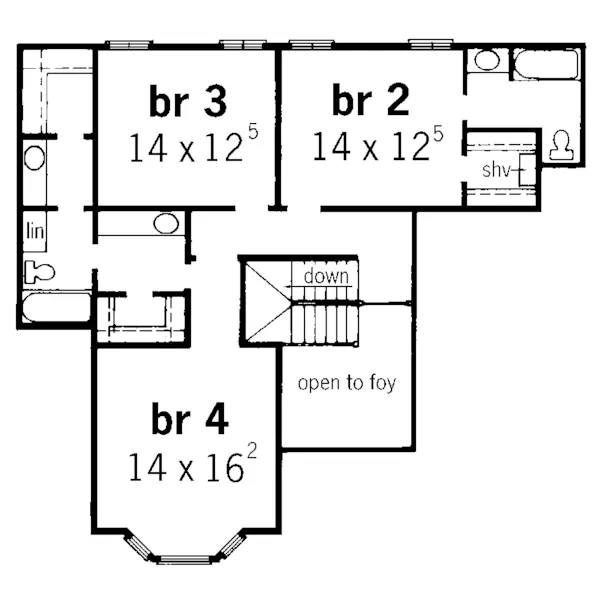 European House Plan Second Floor - Burwick European Home 092D-0235 - Search House Plans and More