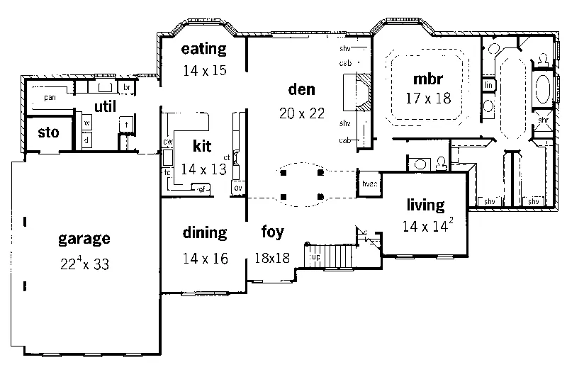 European House Plan First Floor - Anton European Home 092D-0238 - Search House Plans and More
