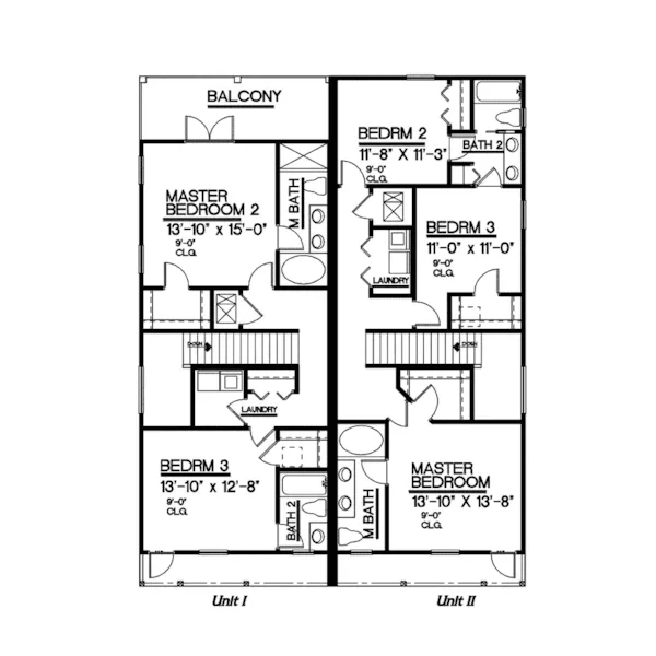 Plantation House Plan Second Floor - Witherspoon Southern Duplex 093D-0001 - Shop House Plans and More