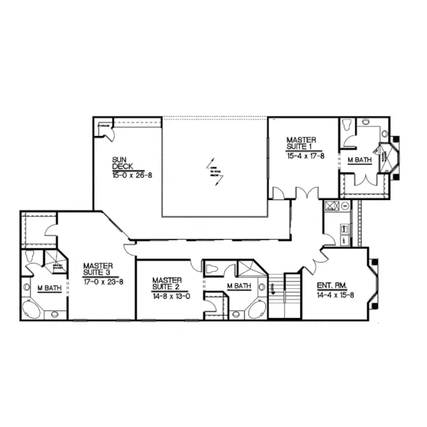 Sunbelt House Plan Second Floor - Glenway Mediterranean Home 093D-0002 - Search House Plans and More