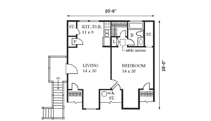 Country House Plan First Floor - Keithley Apartment Garage 095D-0001 - Search House Plans and More