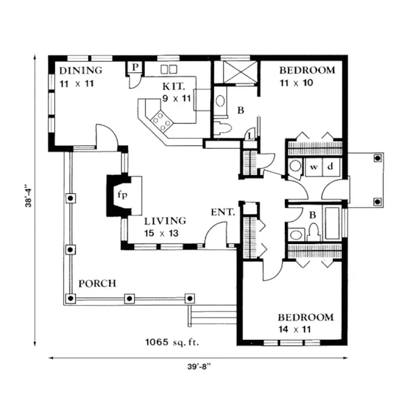 Vacation House Plan First Floor - Fleetwood Country Cottage Home 095D-0006 - Search House Plans and More