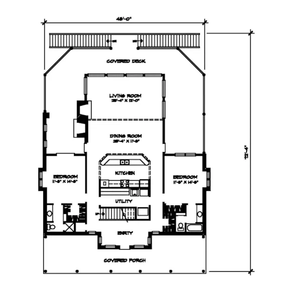 Farmhouse Plan First Floor - Cottage Farm Country Home 095D-0007 - Search House Plans and More