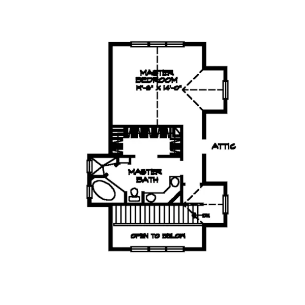 Farmhouse Plan Second Floor - Cottage Farm Country Home 095D-0007 - Search House Plans and More